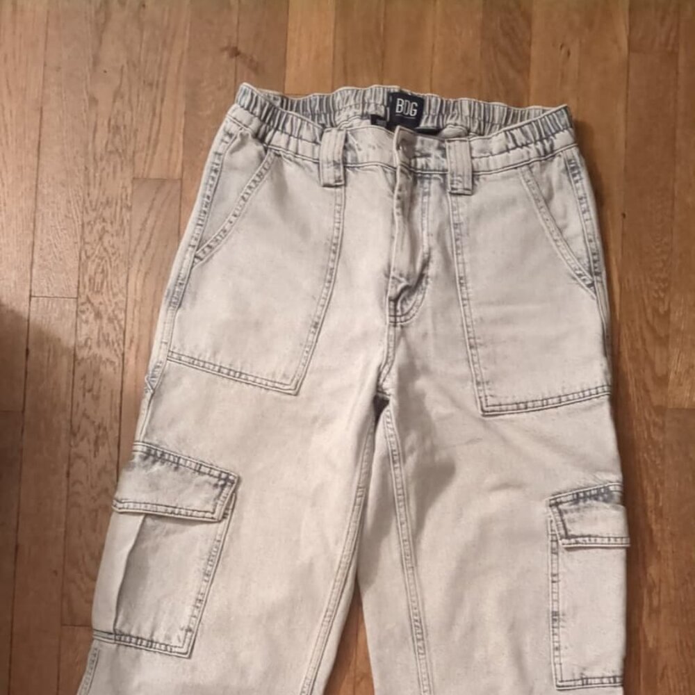 BDG Urban Outfitters light wash cargo skate jean